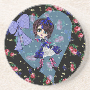 Gothic Lolita Saphire Blue Girls Untersetzer