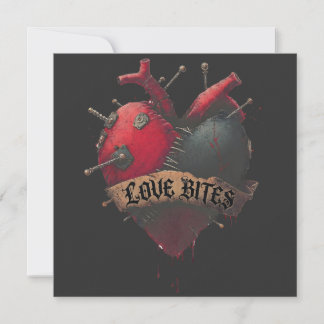 Gothic "Love Bites" Anatomische Herz-Illustration