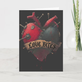 Gothic "Love Bites" Anatomische Herz-Illustration Karte