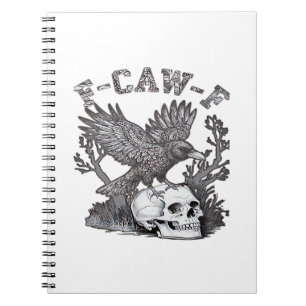 Gothic Lustiger F-Caw-F Humor Krähe Essential Retr Notizblock