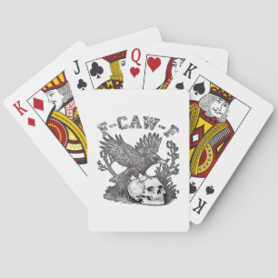 Gothic Lustiger F-Caw-F Humor Krähe Essential Retr Spielkarten