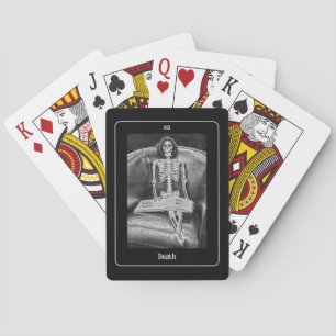 Gothic-lustiger Schwarz-Weiß-Skelett-Tod-Tarot Spielkarten