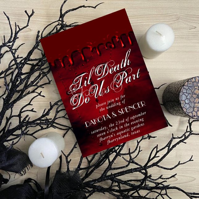 Gothic Luxe | Blut und Gore Til Tod tun uns Teil Einladung (Von Creator hochgeladen)