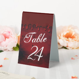 Gothic Luxe | Roter und Schwarzer Gory-Tropfen Tischaufsteller