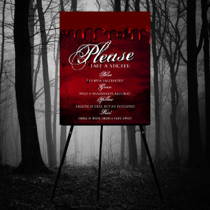 Gothic Luxe Schwarze und dunkle rote soziale Dis Poster