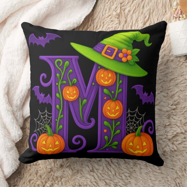 🎃 Gothic M Initial Halloween Kissen 🎃 (Decke)