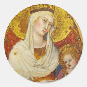 Gothic Madonna and Child Aufkleber