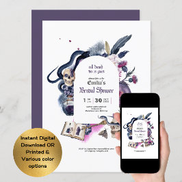 Gothic Magic Halloween HexenBrautparty Einladung