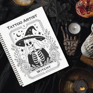 Gothic Magic Mystical Tattoo Hexe Tarot Esoteric Notizbuch