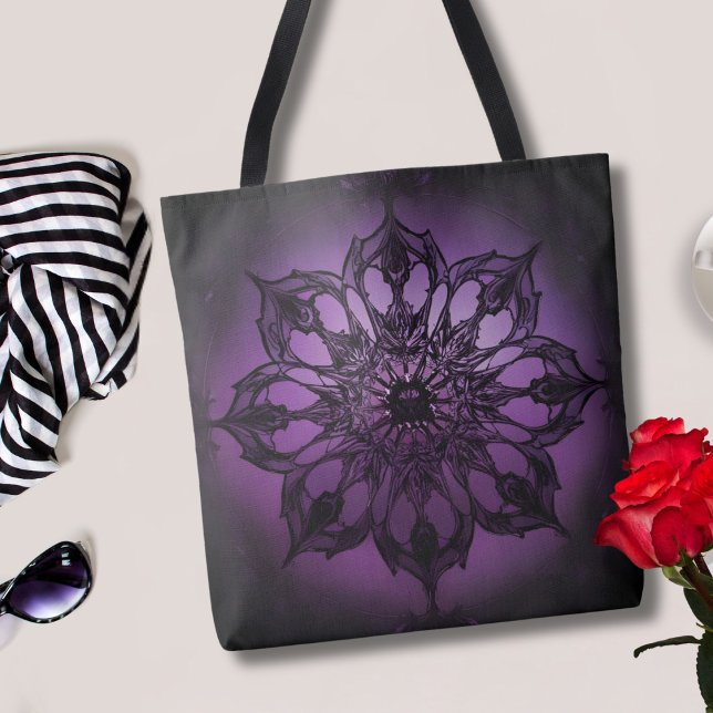 Gothic Mandala Lila Tote Bag (Von Creator hochgeladen)
