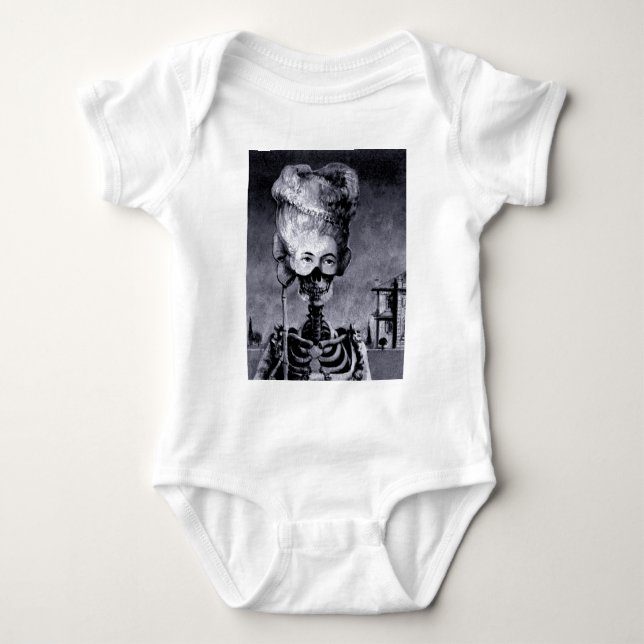Gothic Masked Halloween Skeleton Baby Strampler (Vorderseite)