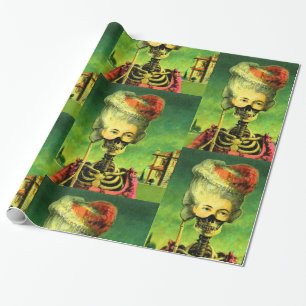 Gothic Masked Skeleton Wrapping Paper Geschenkpapier
