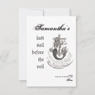 Gothic Meerjungfrau Letzter Segel Schleier Jungges Dankeskarte