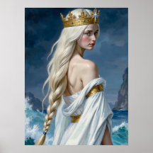 Gothic Meerjungfrau Schwanenkönigin Fantasy Poster