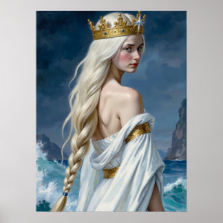 Gothic Meerjungfrau Schwanenkönigin Fantasy Poster
