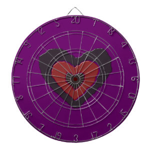 Gothic Melting Liebe Heart Dart Board Dartscheibe