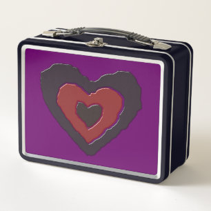 Gothic Melting Liebe Heart Metal Lunch Box