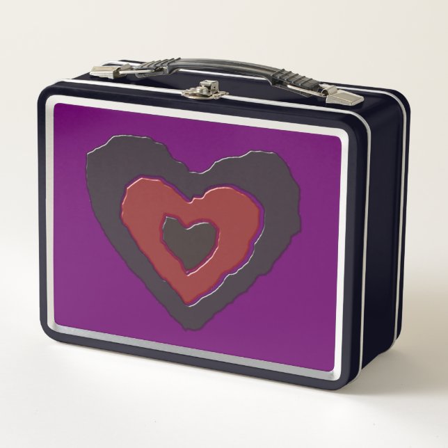 Gothic Melting Liebe Heart Metal Lunch Box (Vorderseite)
