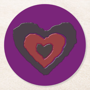 Gothic Melting Liebe Heart Paper Untersetzer