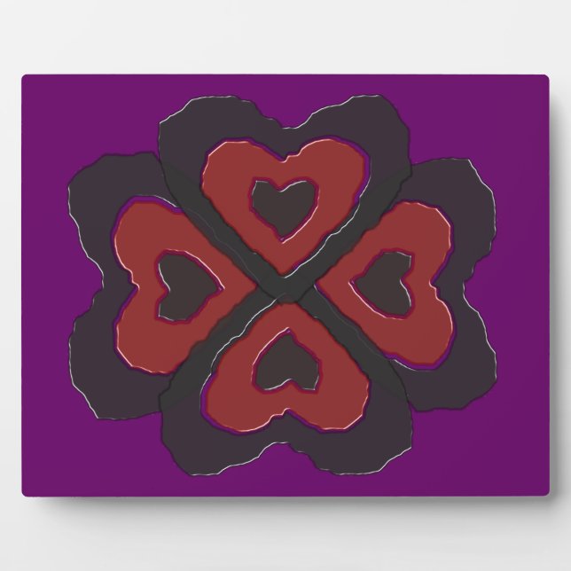 Gothic Melting Liebe Heart Plaque Fotoplatte (Vorderseite)
