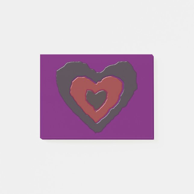 Gothic Melting Liebe Heart Post notiert Pad Post-it Klebezettel (Vorderseite)