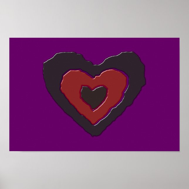 Gothic Melting Liebe Heart Poster (Vorne)