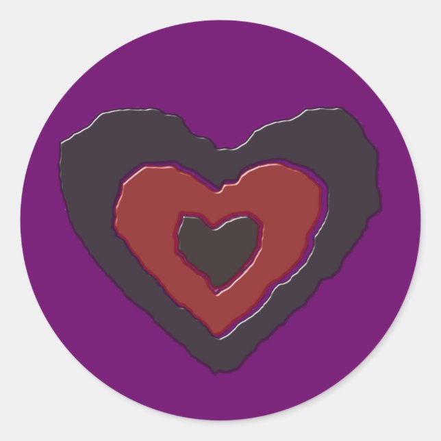 Gothic Melting Liebe Heart Stickers (Vorderseite)