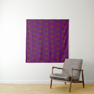 Gothic Melting Liebe Heart Tapestry Wandteppich