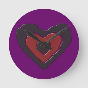 Gothic Melting Liebe Heart Wall Clock Runde Wanduhr