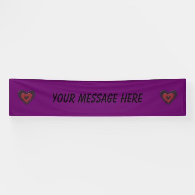 Gothic Melting Liebe Herz Custom Banner (Horizontal)