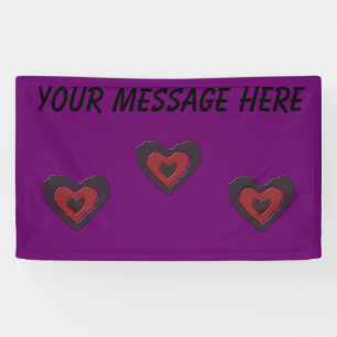 Gothic Melting Liebe Herz Custom Banner