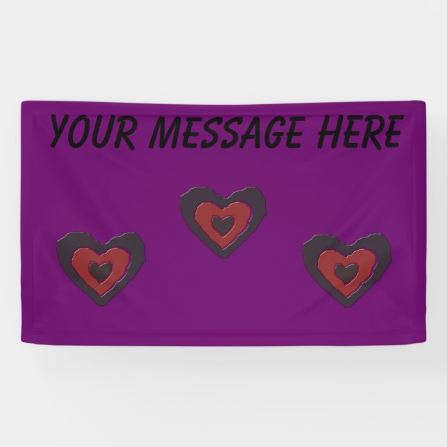 Gothic Melting Liebe Herz Custom Banner (Horizontal)