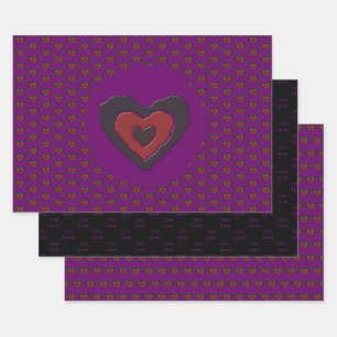 Gothic Melting Liebe Herz Custom Geschenkpapier Set