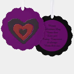 Gothic Melting Liebe Herz Custom Ornament Karte
