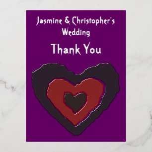 Gothic Melting Liebe Herz Custom Wedding Folien Feiertagspostkarte