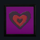 Gothic Melting Liebe Herz Geschenkboxen<br><div class="desc">Diese phantastische Geschenkboxen zeichnet sich durch ein wunderschönes Digitalbild eines gotischen Schwarz-Rot-Herzens aus,  mit geröteten Kanten,  die mit einem ätherischen Licht glänzen und schmelzen. Der Hintergrund ist lila.</div>