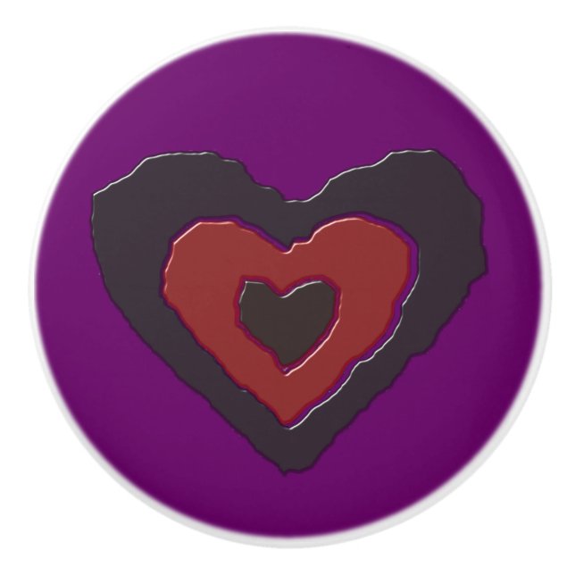 Gothic Melting Liebe Herz Keramik Knob Keramikknauf (Vorderseite)