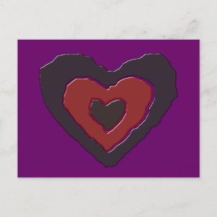 Gothic Melting Liebe Herz Postkarte