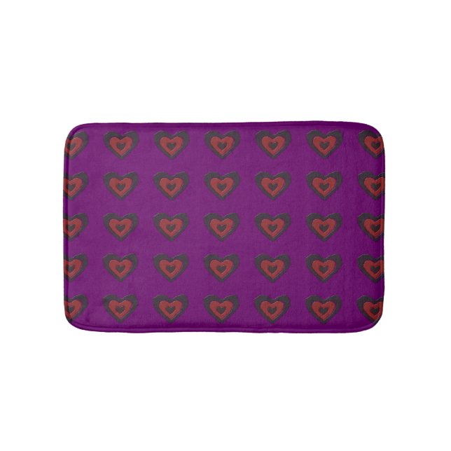 Gothic Melting Liebe Herzbadematte Badematte (Vorderseite)