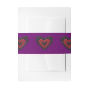 Gothic Melting Liebe Herzeinladung Bauchband Einladungsbanderole
