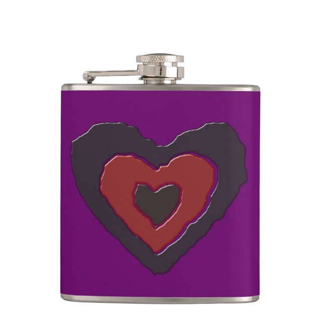 Gothic Melting Liebe Herzflasche Flachmann (Vorderseite)