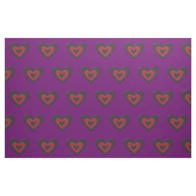 Gothic Melting Liebe Herzkastengewebe Stoff (Fat Quarter (45,7 x 55,9 cm))