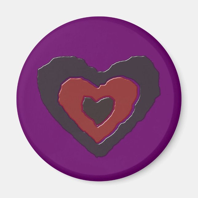 Gothic Melting Liebe Herzmagnet Magnet (Vorne)