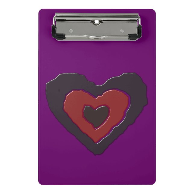 Gothic Melting Liebe Herzmini Zwischenablage Mini Klemmbrett (Vorderseite)