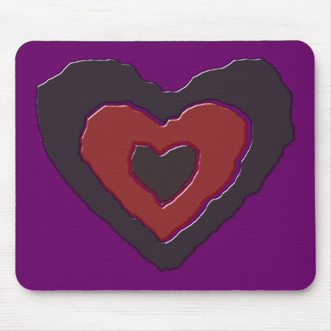 Gothic Melting Liebe Herzmousepad Mousepad (Vorne)