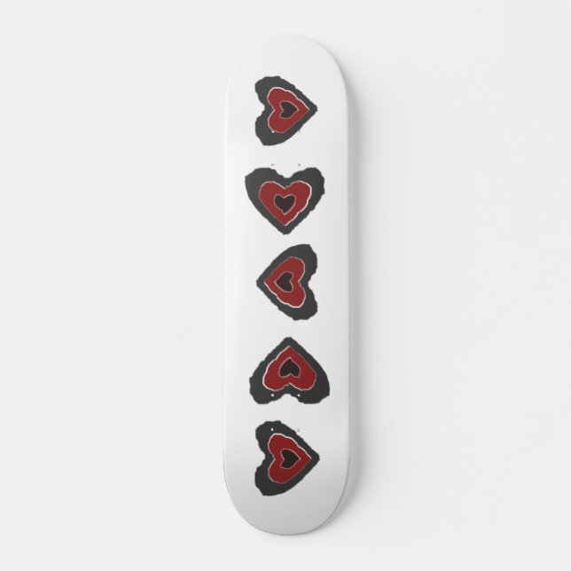 Gothic Melting Liebe Herzskateboard Skateboard (Vorne)