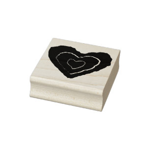 Gothic Melting Liebe Herzstück Holzkunst Briefmark Gummistempel