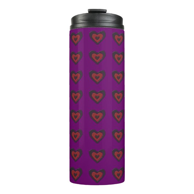 Gothic Melting Liebe Herzthermie Thermosbecher (Vorderseite)