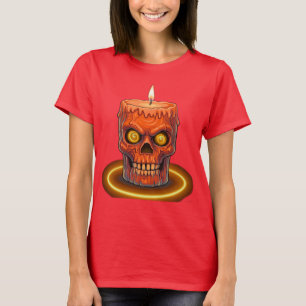 Gothic Melting Skull Kerze Damen T-Shirt - Spoo