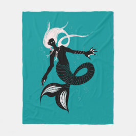 Gothic Mermaid Dark Fantasy Sea Creature Fleecedecke
